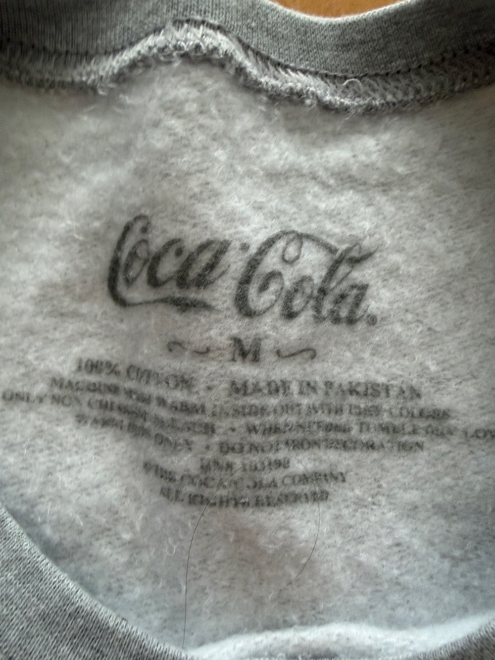 Coca-Cola Light Gray Sweatshirt with Red, Yellow and Orange Graphic - Picture 3 of 3